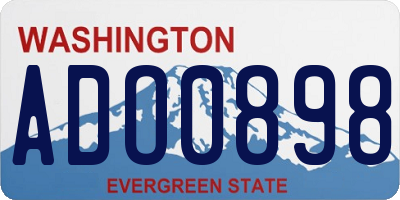 WA license plate ADO0898