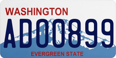 WA license plate ADO0899