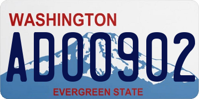 WA license plate ADO0902