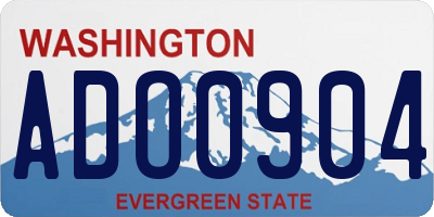 WA license plate ADO0904