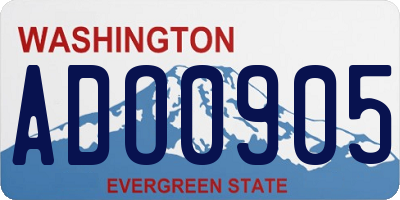 WA license plate ADO0905