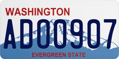 WA license plate ADO0907