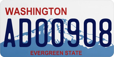 WA license plate ADO0908