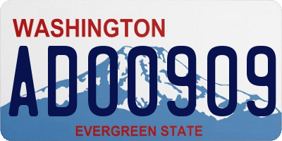 WA license plate ADO0909