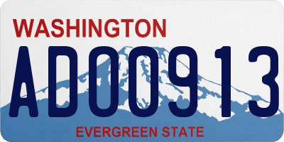 WA license plate ADO0913