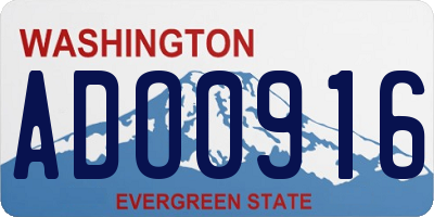 WA license plate ADO0916