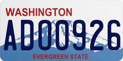 WA license plate ADO0926