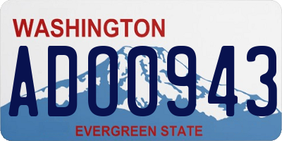 WA license plate ADO0943