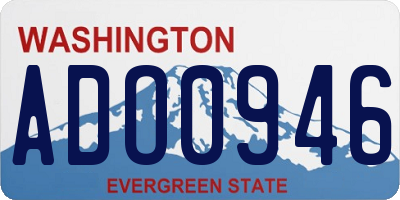 WA license plate ADO0946