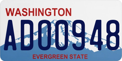 WA license plate ADO0948