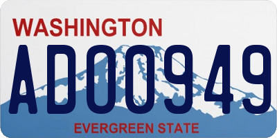 WA license plate ADO0949