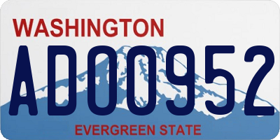 WA license plate ADO0952