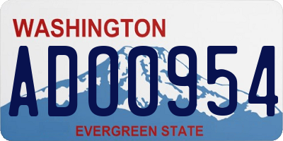 WA license plate ADO0954