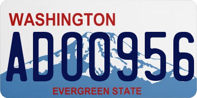 WA license plate ADO0956