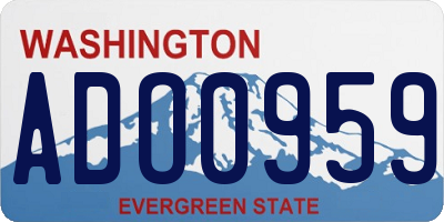 WA license plate ADO0959