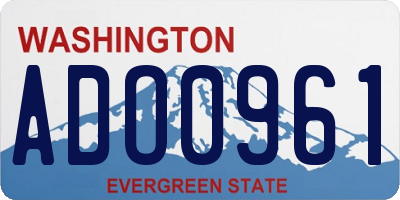 WA license plate ADO0961