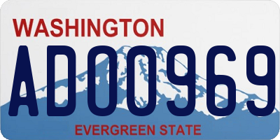 WA license plate ADO0969