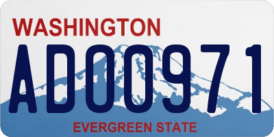 WA license plate ADO0971