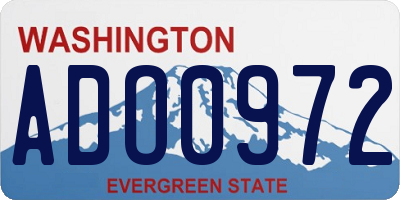 WA license plate ADO0972