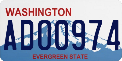 WA license plate ADO0974