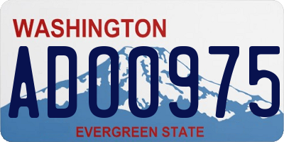 WA license plate ADO0975