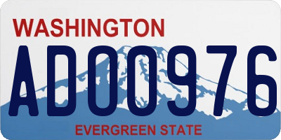 WA license plate ADO0976
