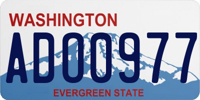 WA license plate ADO0977