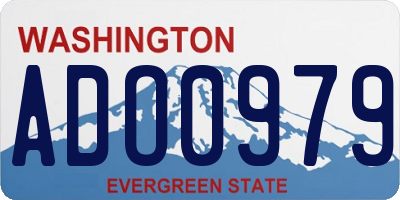 WA license plate ADO0979