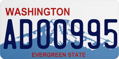 WA license plate ADO0995