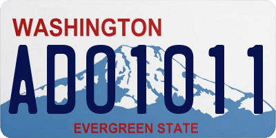WA license plate ADO1011