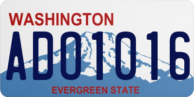 WA license plate ADO1016