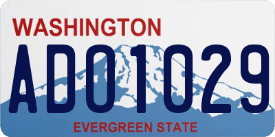 WA license plate ADO1029