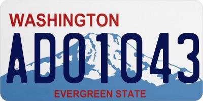 WA license plate ADO1043