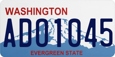 WA license plate ADO1045