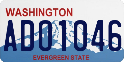 WA license plate ADO1046