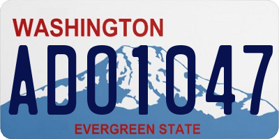 WA license plate ADO1047