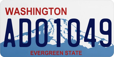WA license plate ADO1049