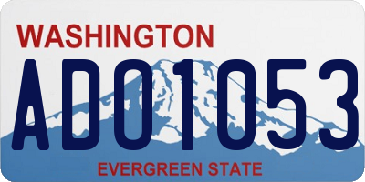 WA license plate ADO1053