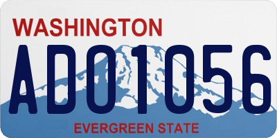 WA license plate ADO1056