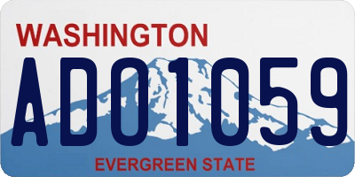WA license plate ADO1059