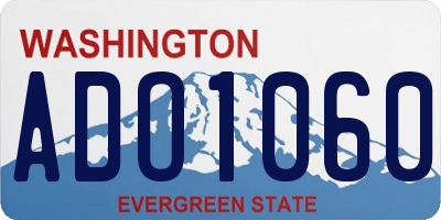 WA license plate ADO1060