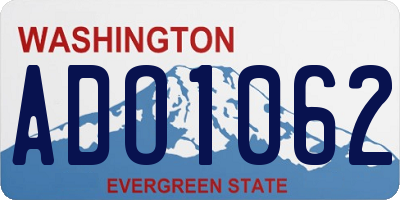 WA license plate ADO1062