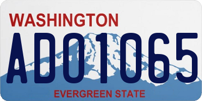 WA license plate ADO1065