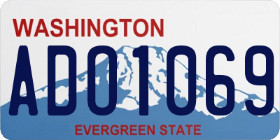 WA license plate ADO1069