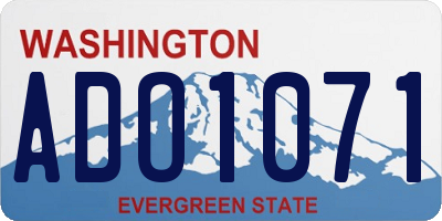 WA license plate ADO1071