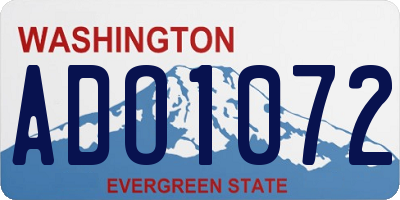 WA license plate ADO1072