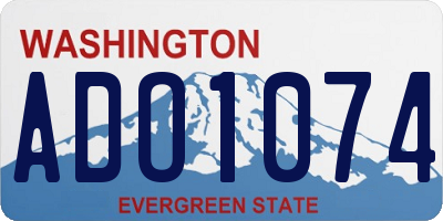 WA license plate ADO1074