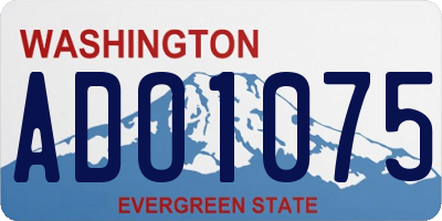 WA license plate ADO1075