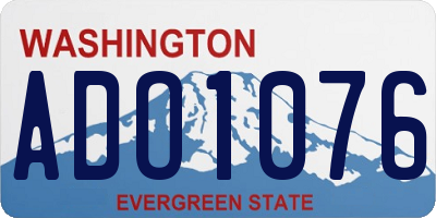 WA license plate ADO1076