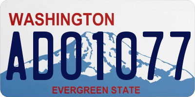 WA license plate ADO1077